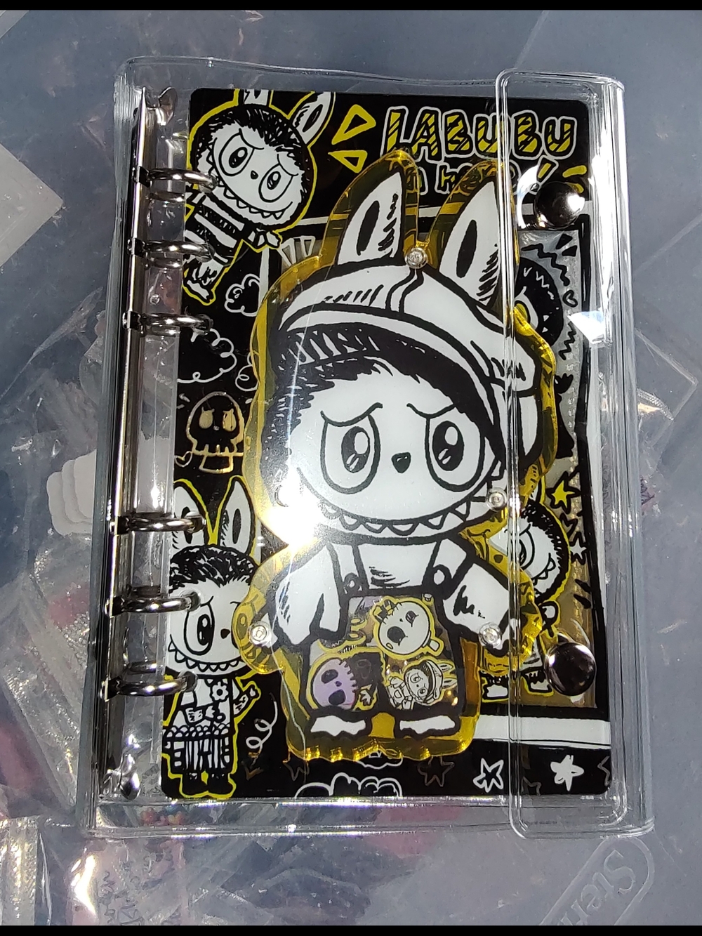New! Labubu A6 Acrylic Shaker Notebook
